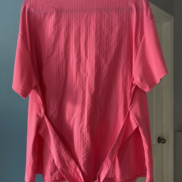 Ava & Viv Comfy Top Tie Front or Back Coral Pink  size 1X - Picture 3 of 10